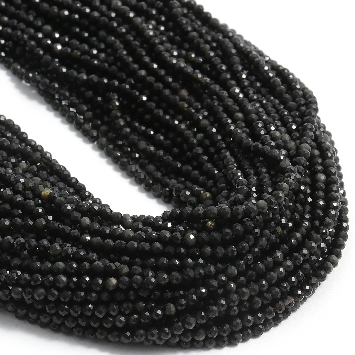 2, 3, 4mm Faceted Tiny Beads Natural Stone  Aquamarine Lapis Lazuli Tourmaline Amethyst  & More
 for Jewelry Making