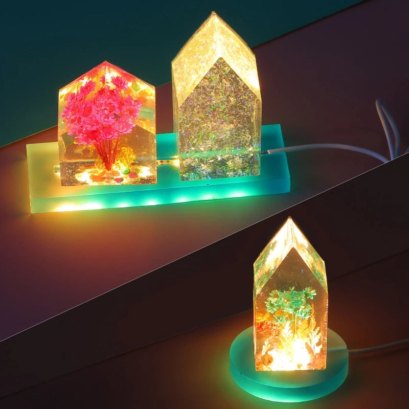 Lighted Lamp  Holder Mold  Resin Kit