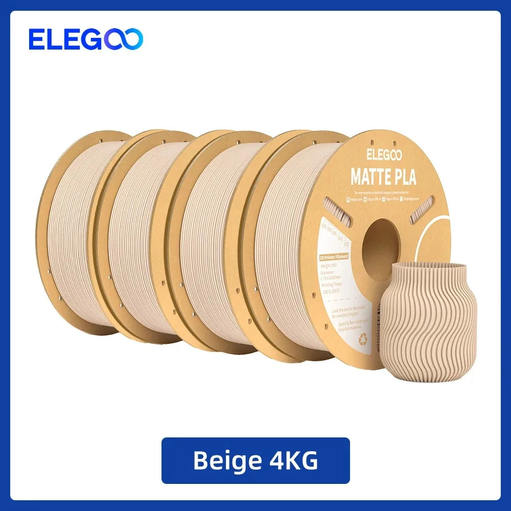 Matte Filament PLA 1KG for FDM 3D Printer PLA ELEGOO Dimensional Accuracy +/- 0.02mm