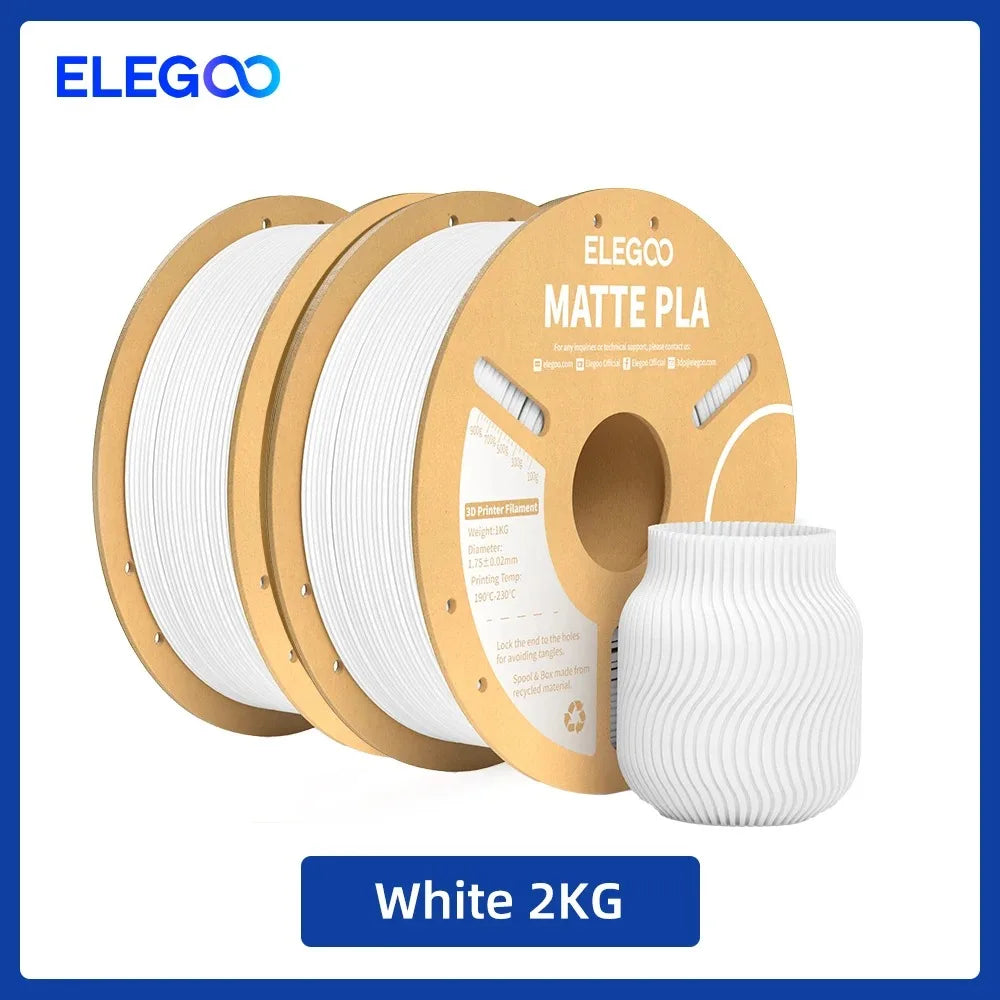Matte Filament PLA 1KG for FDM 3D Printer PLA ELEGOO Dimensional Accuracy +/- 0.02mm