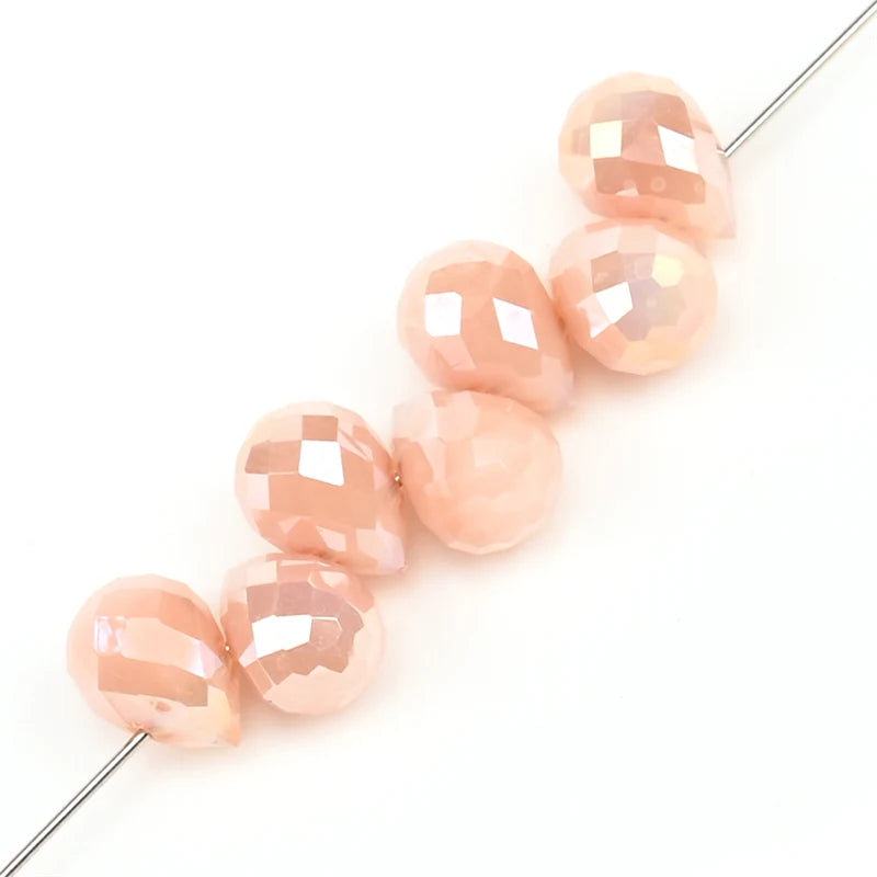 Beautiful Colors Czech Crystal Waterdrop Beads Faceted  for Jewelry Making 10x8mm 20 Pieces