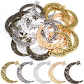 Moon Hollow Crescent Pendants Celestial For Pendants Earrings Necklace  Jewelry Making 30pcs