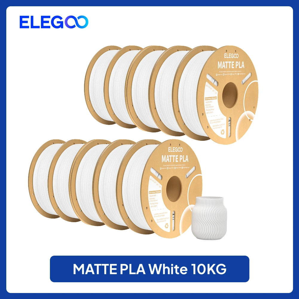 Matte Filament PLA 1KG for FDM 3D Printer PLA ELEGOO Dimensional Accuracy +/- 0.02mm