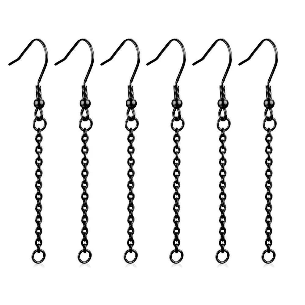 Stainless Steel Dangle Earring Wires Extension Chain Connector Hypoallergenic  Jewelry Findings 10pcs
