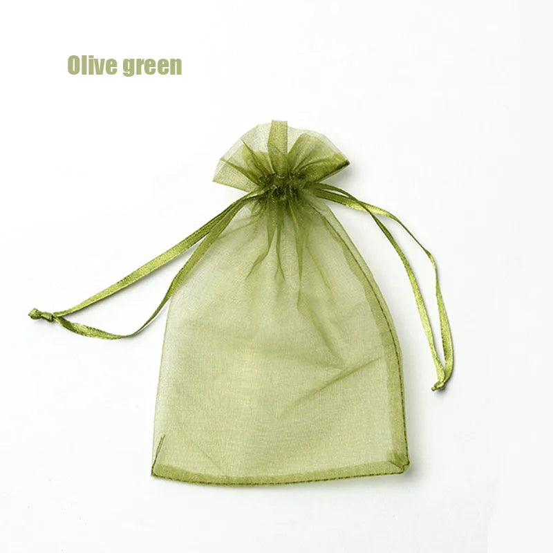 Drawable Organza Jewelry Packaging 7x9 9x12cm 10x15 13x18cm  22 Colors 100 Pieces