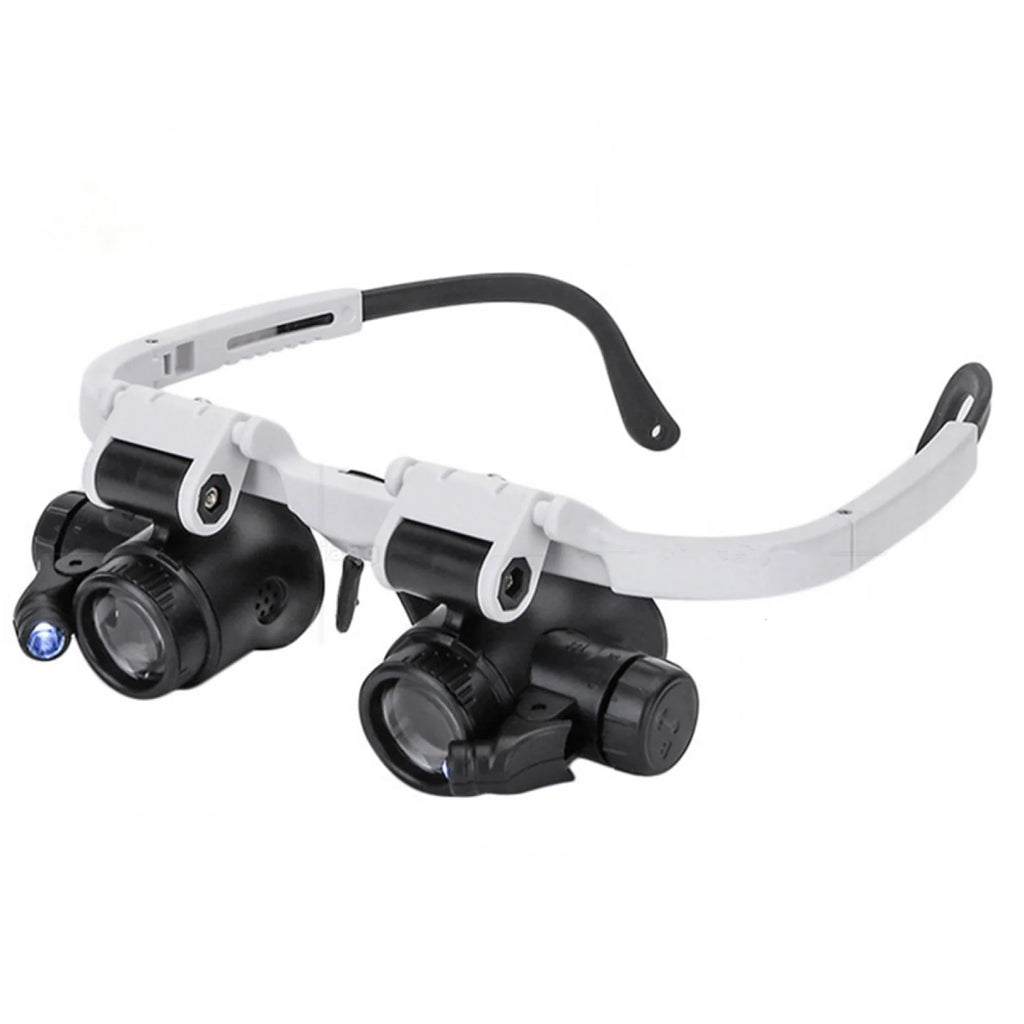 Adjustable Dual Polished Acrylic Lens Jewelry Makers  Magnifier Glass  Eye Loupe 8X 15X 23X