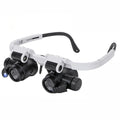 Adjustable Dual Polished Acrylic Lens Jewelry Makers  Magnifier Glass  Eye Loupe 8X 15X 23X