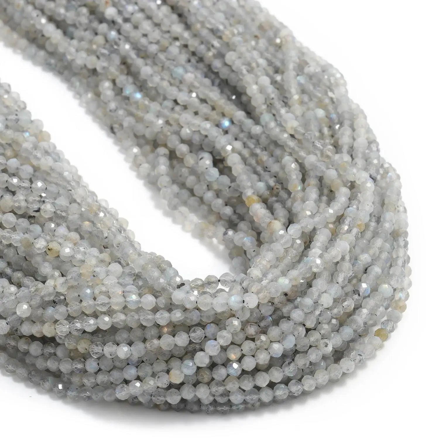 2, 3, 4mm Faceted Tiny Beads Natural Stone  Aquamarine Lapis Lazuli Tourmaline Amethyst  & More
 for Jewelry Making