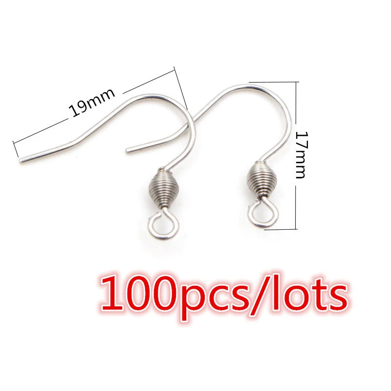 Stainless Steel Earrings Ear Wires  Jewelry Making Findings  30-100 Pieces