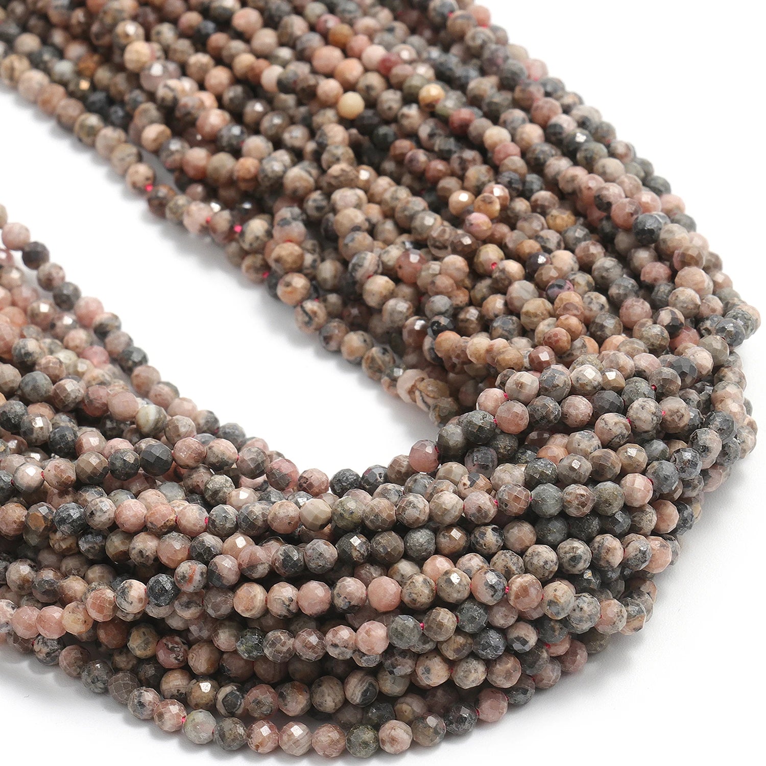 2, 3, 4mm Faceted Tiny Beads Natural Stone  Aquamarine Lapis Lazuli Tourmaline Amethyst  & More
 for Jewelry Making