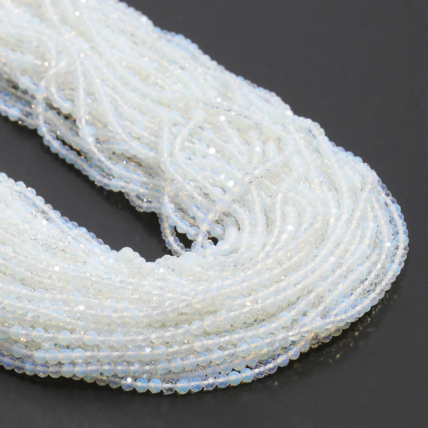 2, 3, 4mm Faceted Tiny Beads Natural Stone  Aquamarine Lapis Lazuli Tourmaline Amethyst  & More
 for Jewelry Making