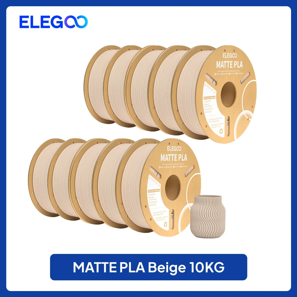 Matte Filament PLA 1KG for FDM 3D Printer PLA ELEGOO Dimensional Accuracy +/- 0.02mm