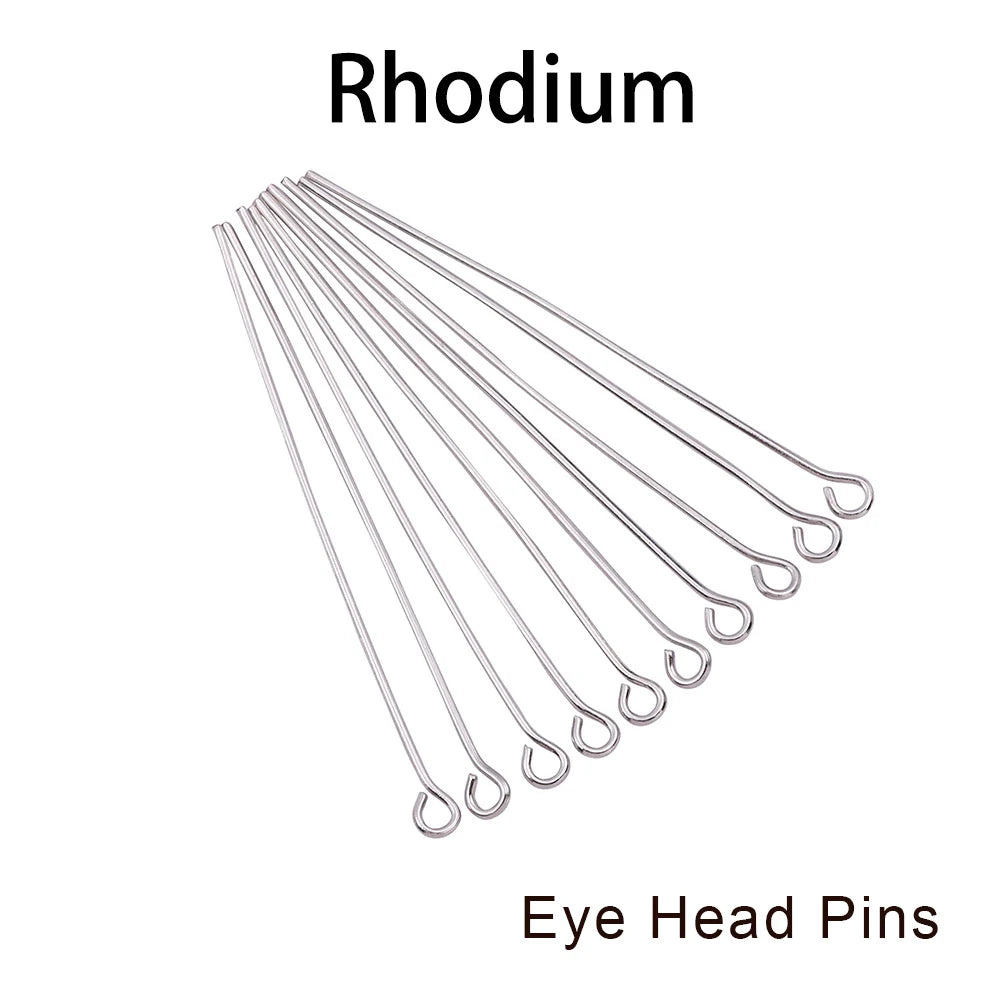 Eye & Head Pin Gold Plated Ball Head Pins for Jewelry  Making 100-200 Pieces