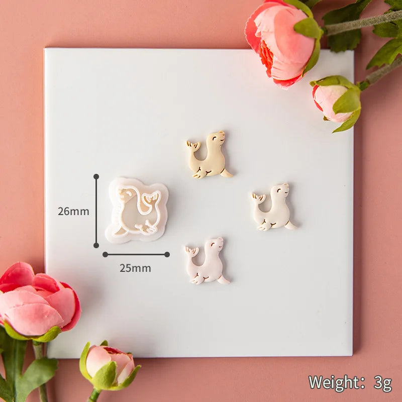 Ocean Sea Polymer Clay Cutters Summer Beach Earring Embosser Cutter Shell Conch Fish Tail Shape Earring Mold for Pendant Jewelry