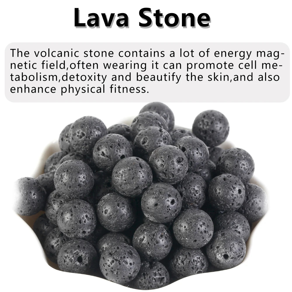 4-12MM Natural Stone Beads Lava Amethyst Tiger Eye Quartz Agates Round Jewelry Making Bracelets, Necklaces, Earrings