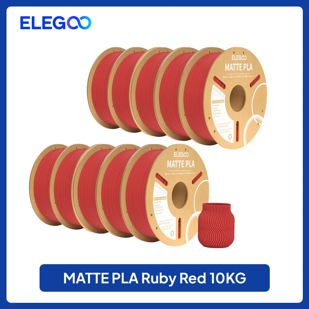 Matte Filament PLA 1KG for FDM 3D Printer PLA ELEGOO Dimensional Accuracy +/- 0.02mm