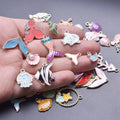 Kawaii Pink Enamel Charms, Drop Oil, Alloy Random Mix 10/30/50pcs