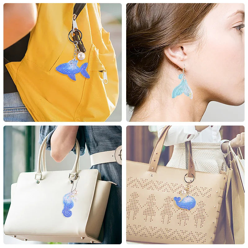 Ocean Series Silicone Resin Molds Fish Seashell  Earring Keychain  Jewelry Making