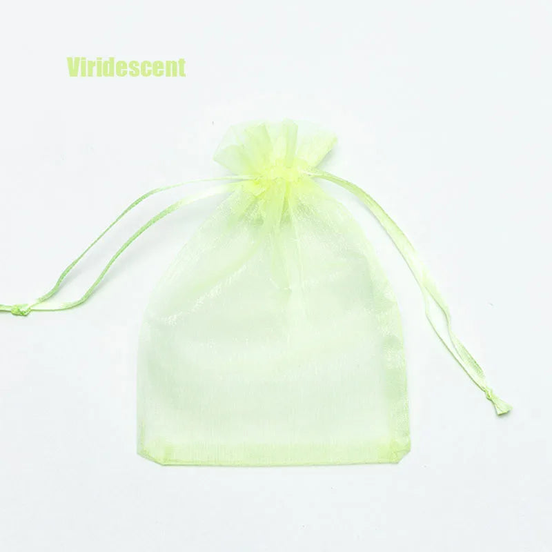 Drawable Organza Jewelry Packaging 7x9 9x12cm 10x15 13x18cm  22 Colors 100 Pieces