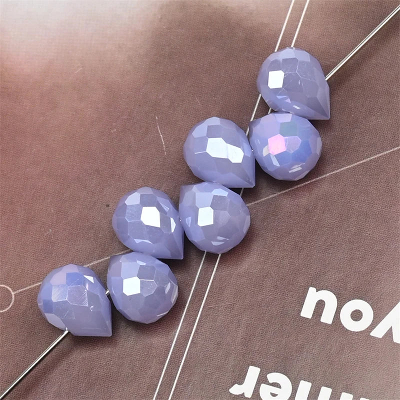 Beautiful Colors Czech Crystal Waterdrop Beads Faceted  for Jewelry Making 10x8mm 20 Pieces