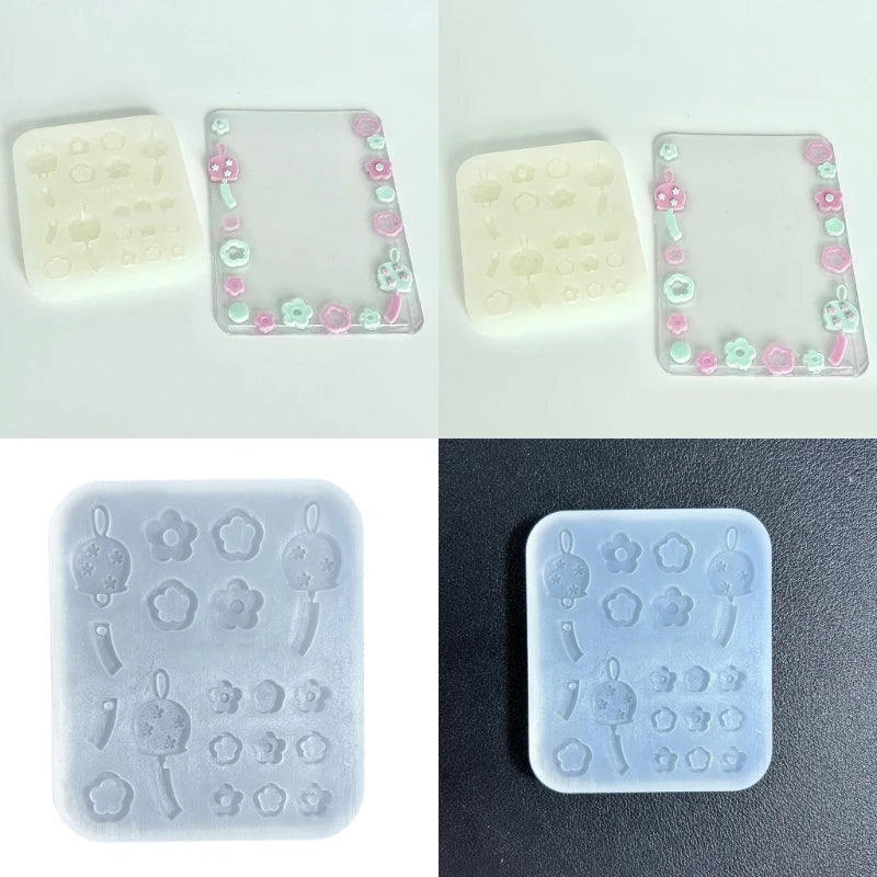 Assorted Hearts & Flower Molds Pendant Resin