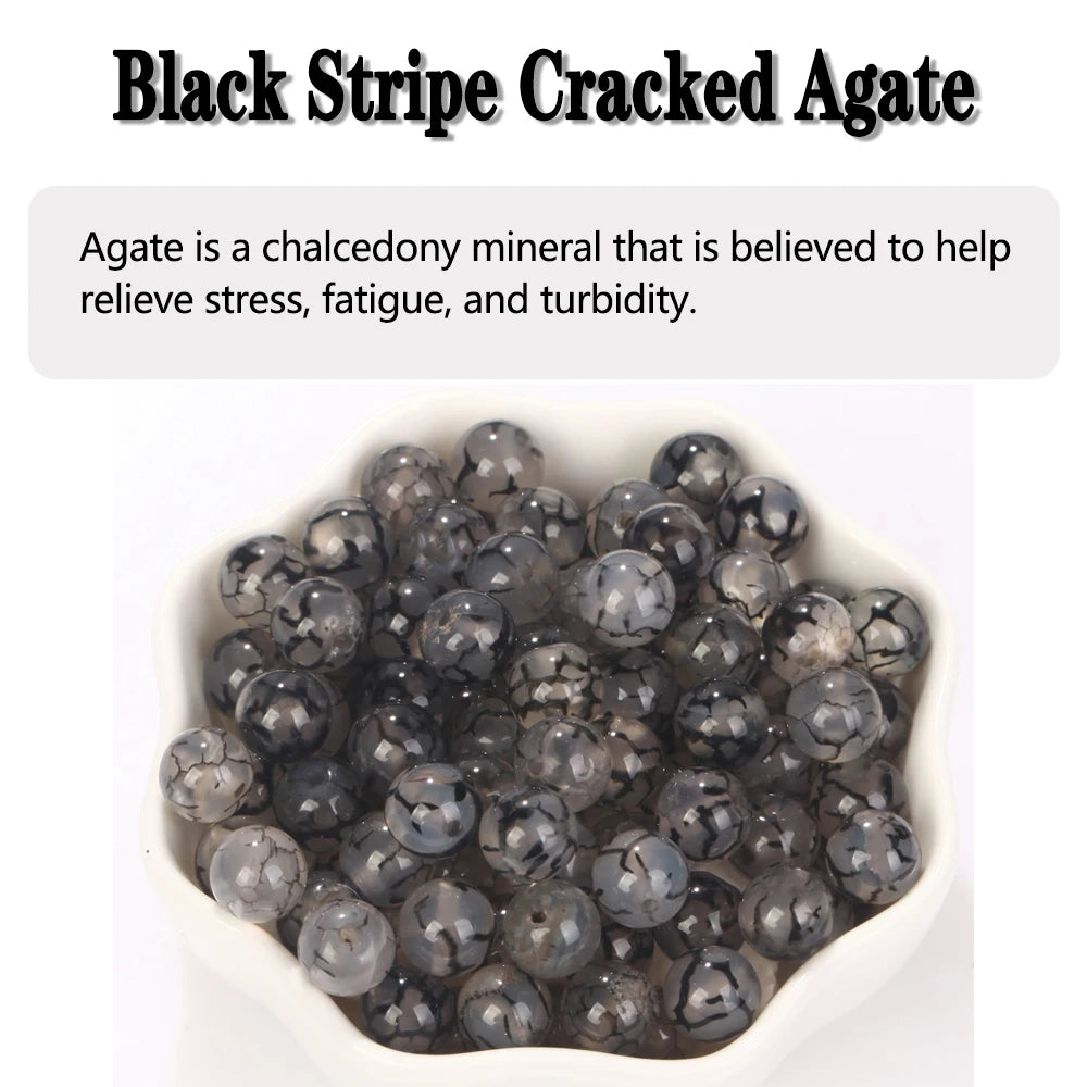 4-12MM Natural Stone Beads Lava Amethyst Tiger Eye Quartz Agates Round Jewelry Making Bracelets, Necklaces, Earrings