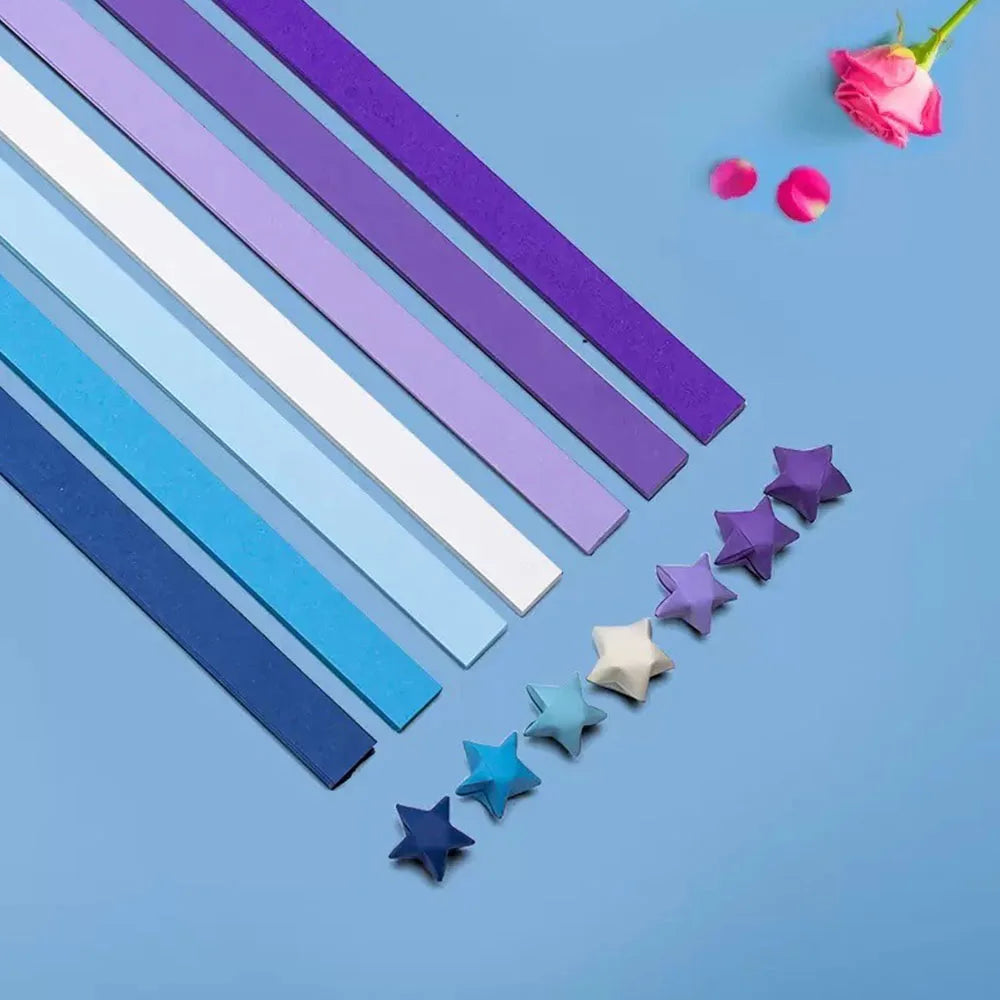 Rainbow Gradient Double Sided Origami Paper Stars