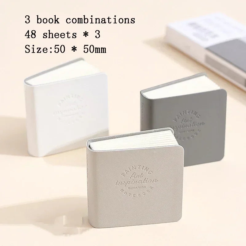 Square Watercolor Sketchbook Set 3 Pack Mini Drawing Book Thick Paper for Painting Sketching  Relaxation Art Supplies