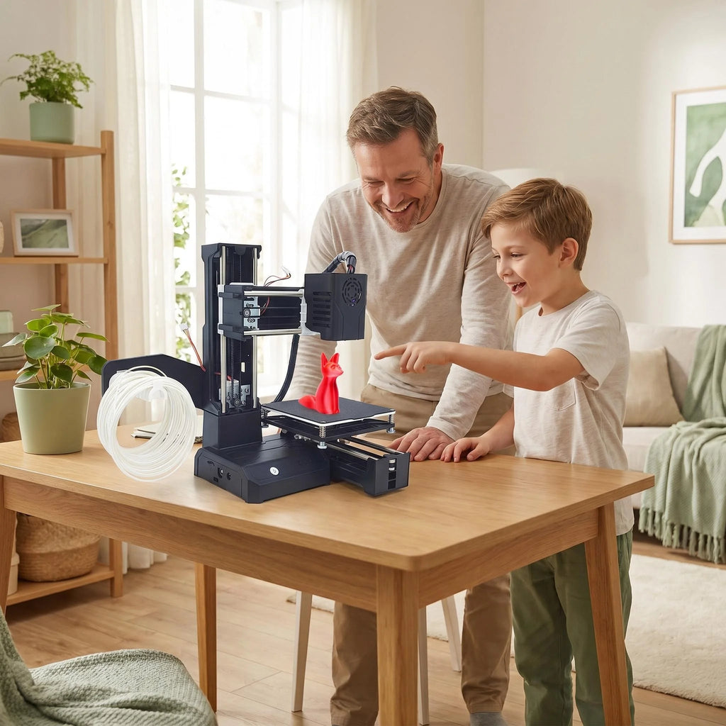 K10 Entry Level 3D Printer Mini Desktop Printing Machine Compatible with PLA TPU 1.75mm Filament Ideal for Kids Students Beginners  Printing Projects Compact Portable Design Easy to Operate Quiet Operation with One Key Printi