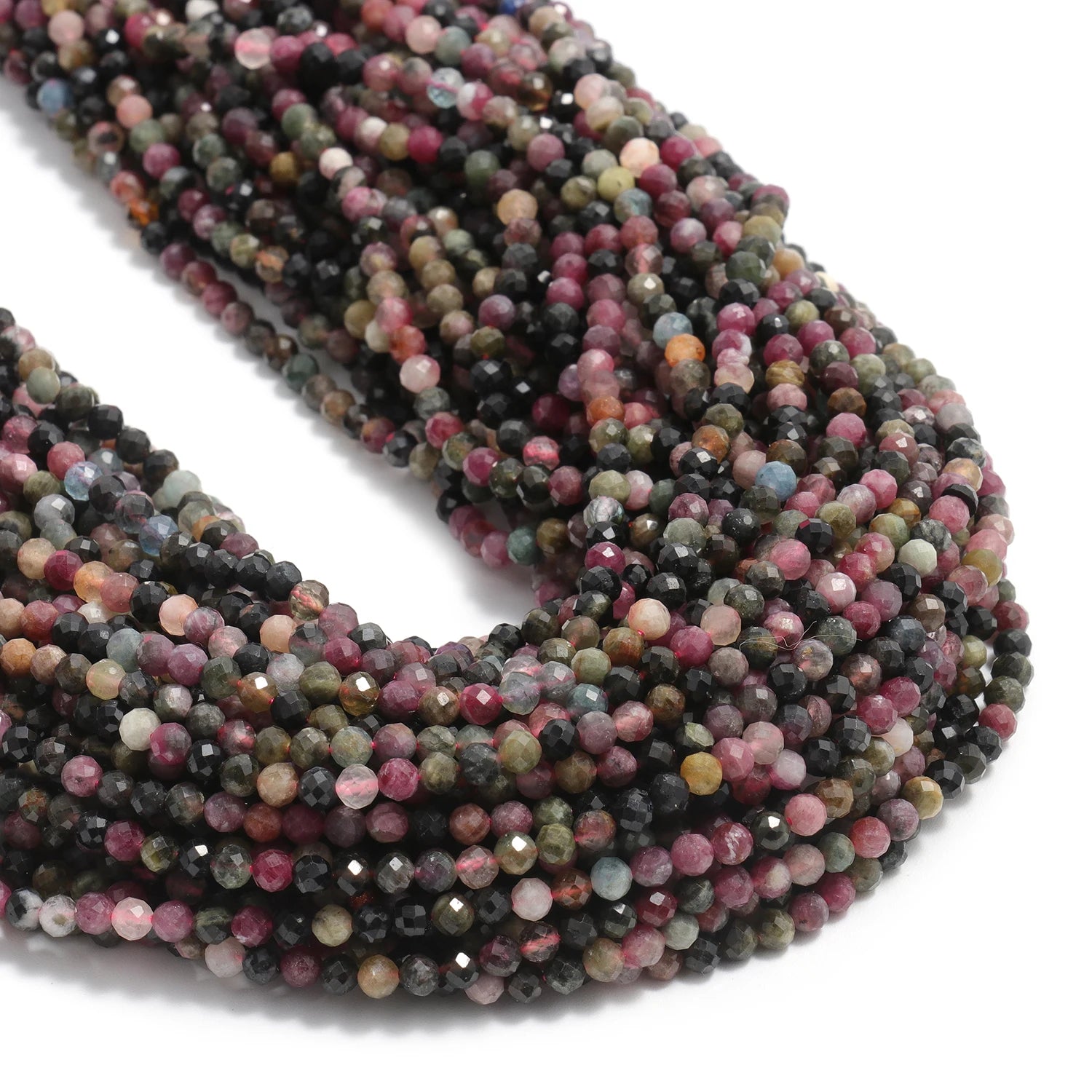 2, 3, 4mm Faceted Tiny Beads Natural Stone  Aquamarine Lapis Lazuli Tourmaline Amethyst  & More
 for Jewelry Making