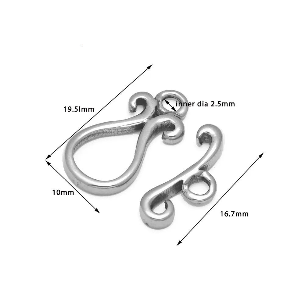 Stainless Steel Toggle Clasps 4 Sets