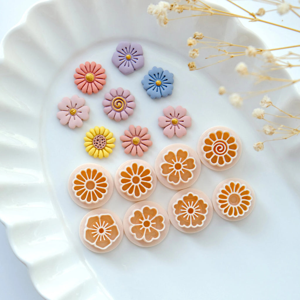 Spring Flower  Polymer Clay Cutters