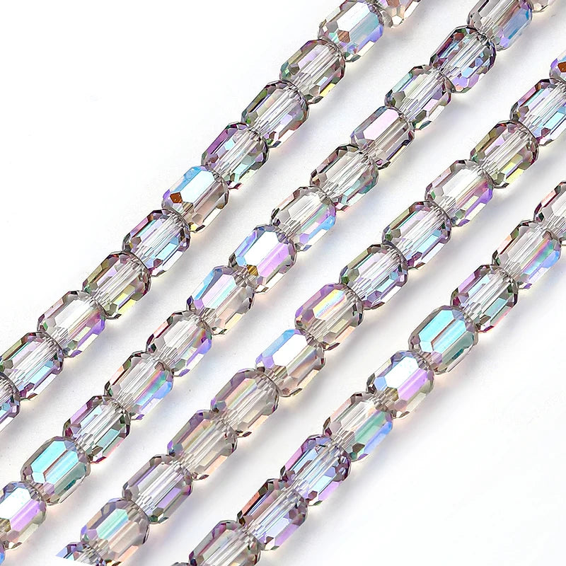 Crystal Glass  Beads Barrel Faceted for Bracelets, Necklaces, Earrings Jewelry Making 8mm