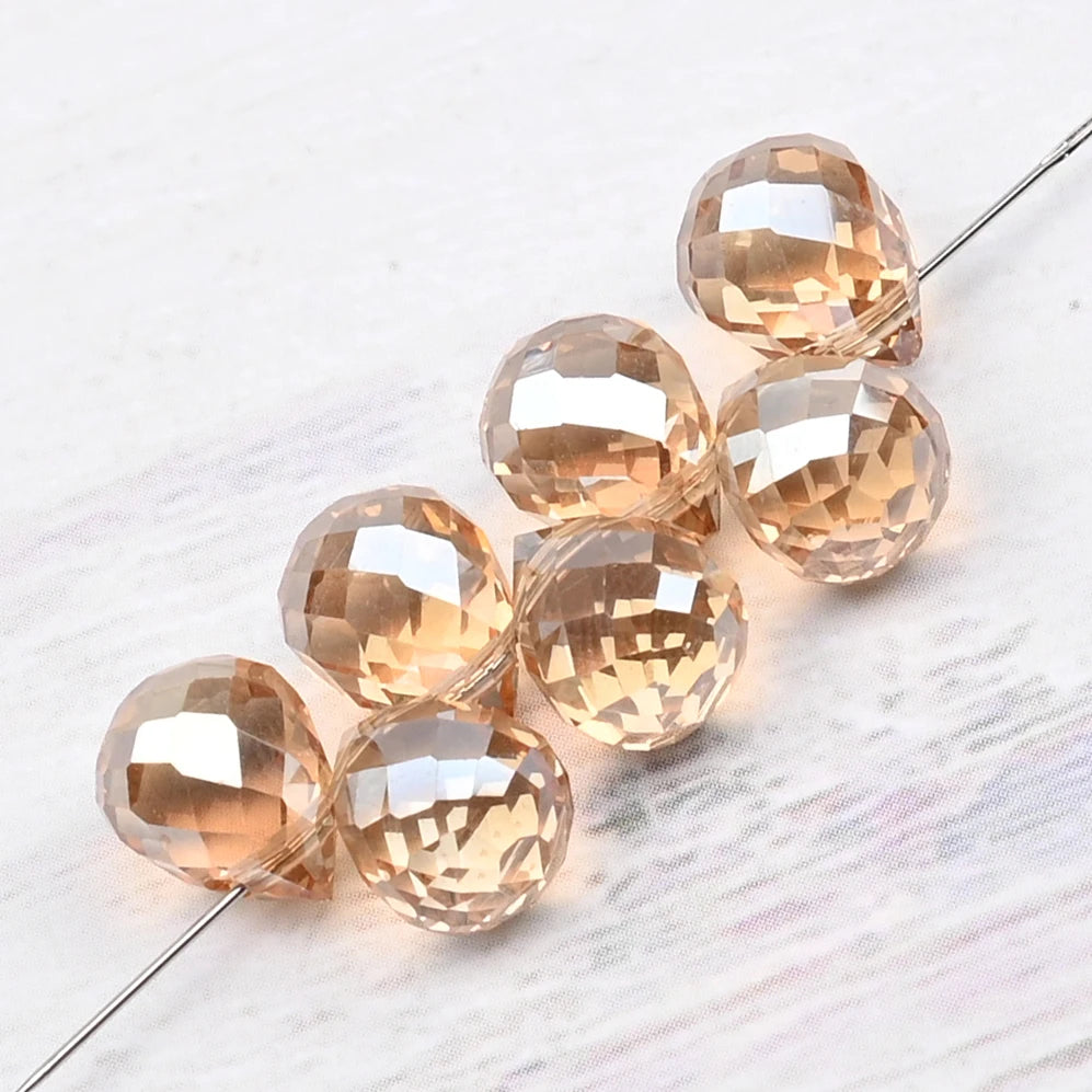 Beautiful Colors Czech Crystal Waterdrop Beads Faceted  for Jewelry Making 10x8mm 20 Pieces