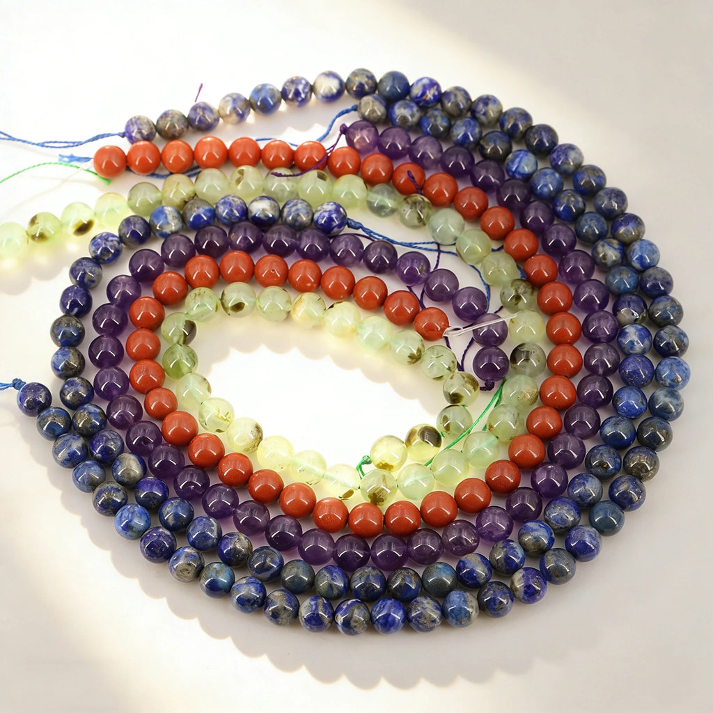 Natural Stone Beads Blue Tiger Eye Crystal Amethyst Rose Quartz Gemstone for Jewelry Making Bracelets Necklaces 4/6/8/10MM
