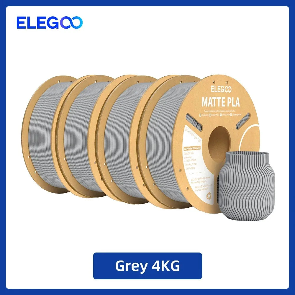 Matte Filament PLA 1KG for FDM 3D Printer PLA ELEGOO Dimensional Accuracy +/- 0.02mm