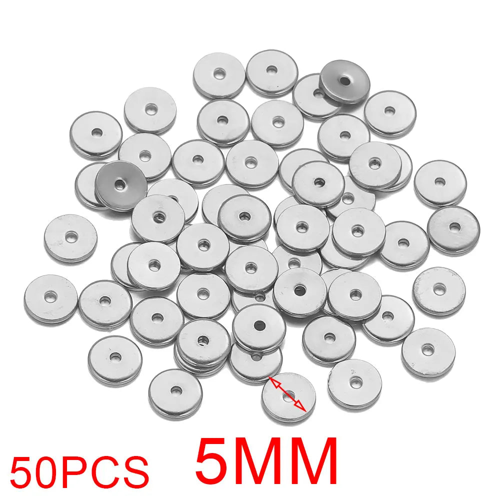 Daisy Spacer Beads Gold Plated Over Stainless Steel For Jewelry Making 50 Pieces