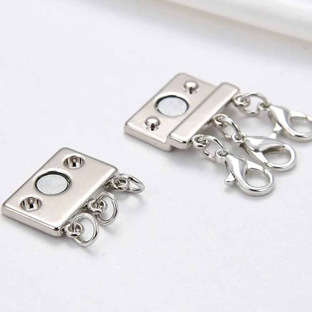 Layered Necklace Magnetic Clasps for Layering Multiple Strands Jewelry Findings 1set