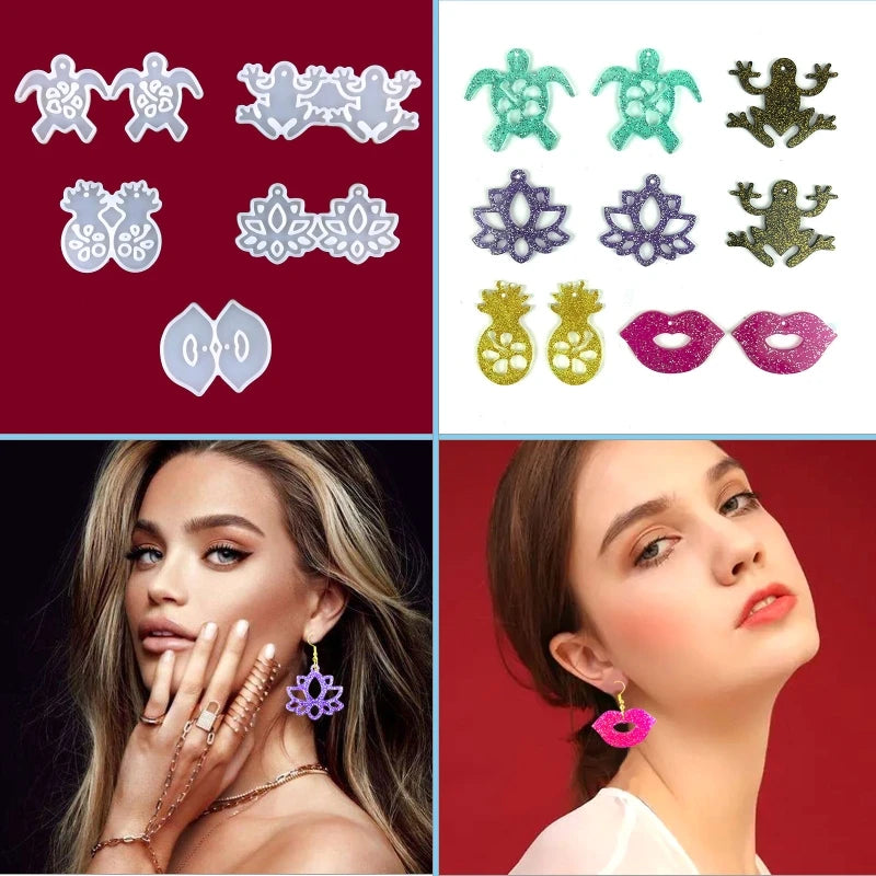 Fun Assortment For Earrings & Pendants  Resin Mold
