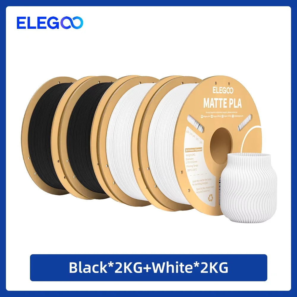 Matte Filament PLA 1KG for FDM 3D Printer PLA ELEGOO Dimensional Accuracy +/- 0.02mm