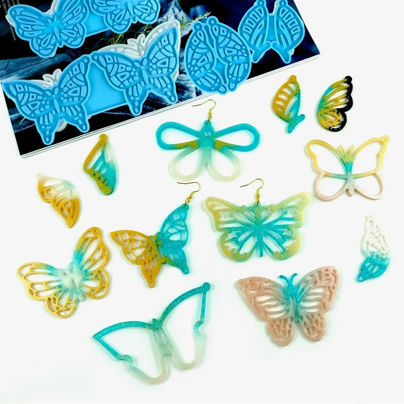 Butterfly Earrings Pendant  Resin Mold