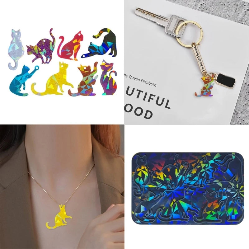 Keychain Or Pendant Cat Holographic Mold