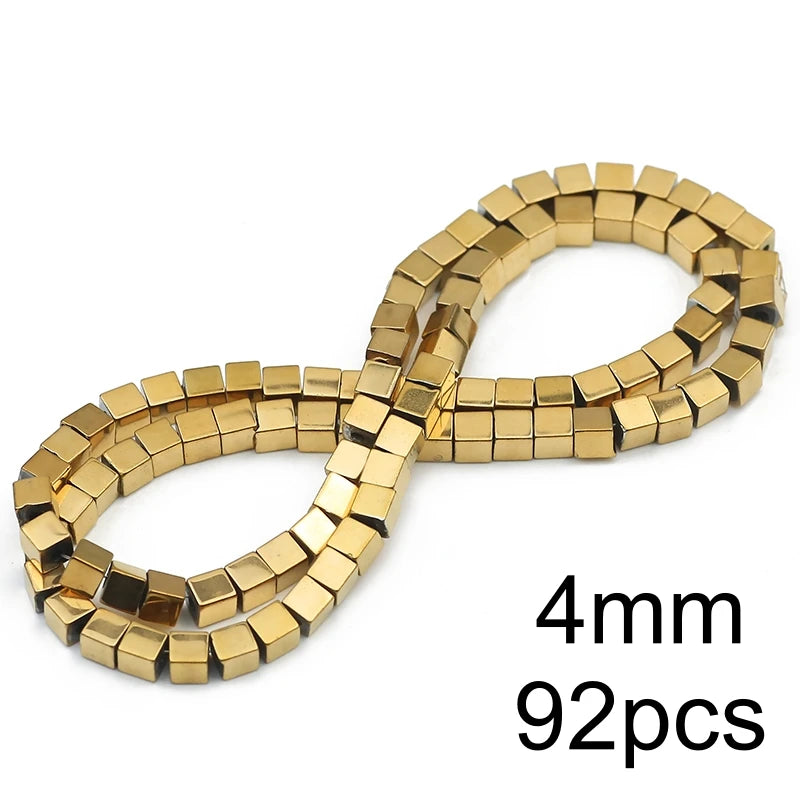 AAA+ Retention Color Natural Gold Plated Hematite  Loose Beads For Jewelry Making