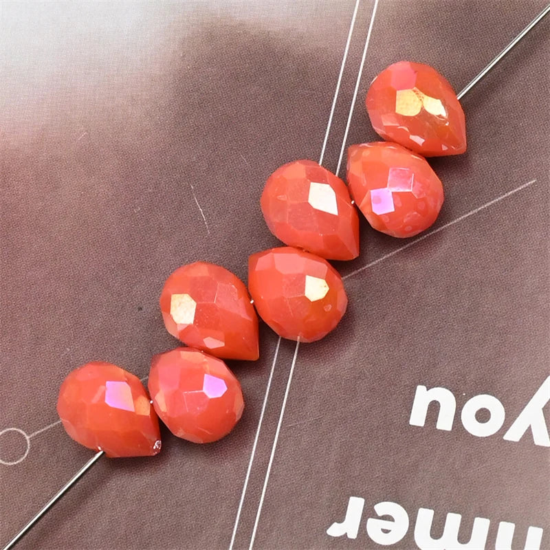 Beautiful Colors Czech Crystal Waterdrop Beads Faceted  for Jewelry Making 10x8mm 20 Pieces