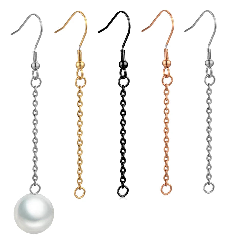 Stainless Steel Dangle Earring Wires Extension Chain Connector Hypoallergenic  Jewelry Findings 10pcs