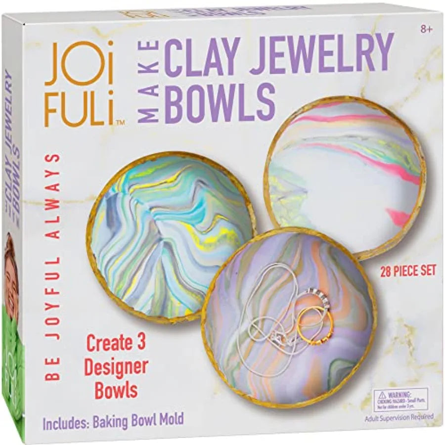 Make Your Own Clay Jewelry Bowls Polymer Clay Kit for  Ages 8-12 Years Old