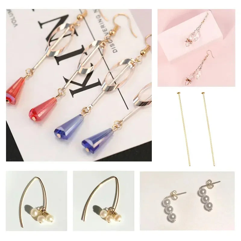 Stainless Steel Flat Head Pins Earrings 20/25/30/40/50mm