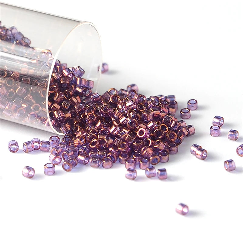 Japan Miyuki Delica Beads 11/0 Transparent Luster Color 1.6mm Glass Seed Beads for Beadwork Bead Weaving Jewelry Making 10g 2000pcs