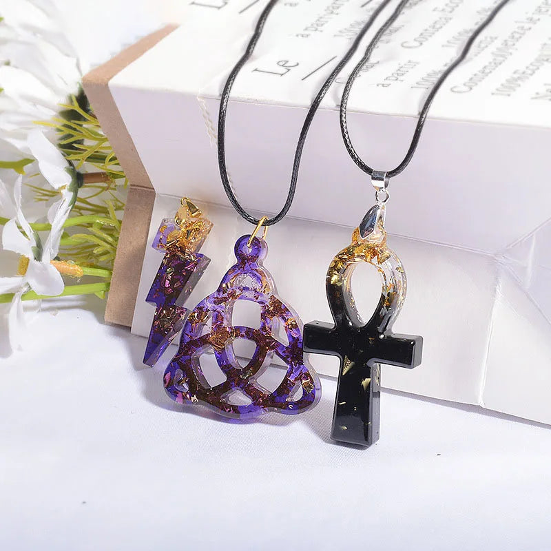 Array of Symbols of Silicone Epoxy Resin  Molds: Pendant, Keychain  for Necklaces Charms Jewelry Making