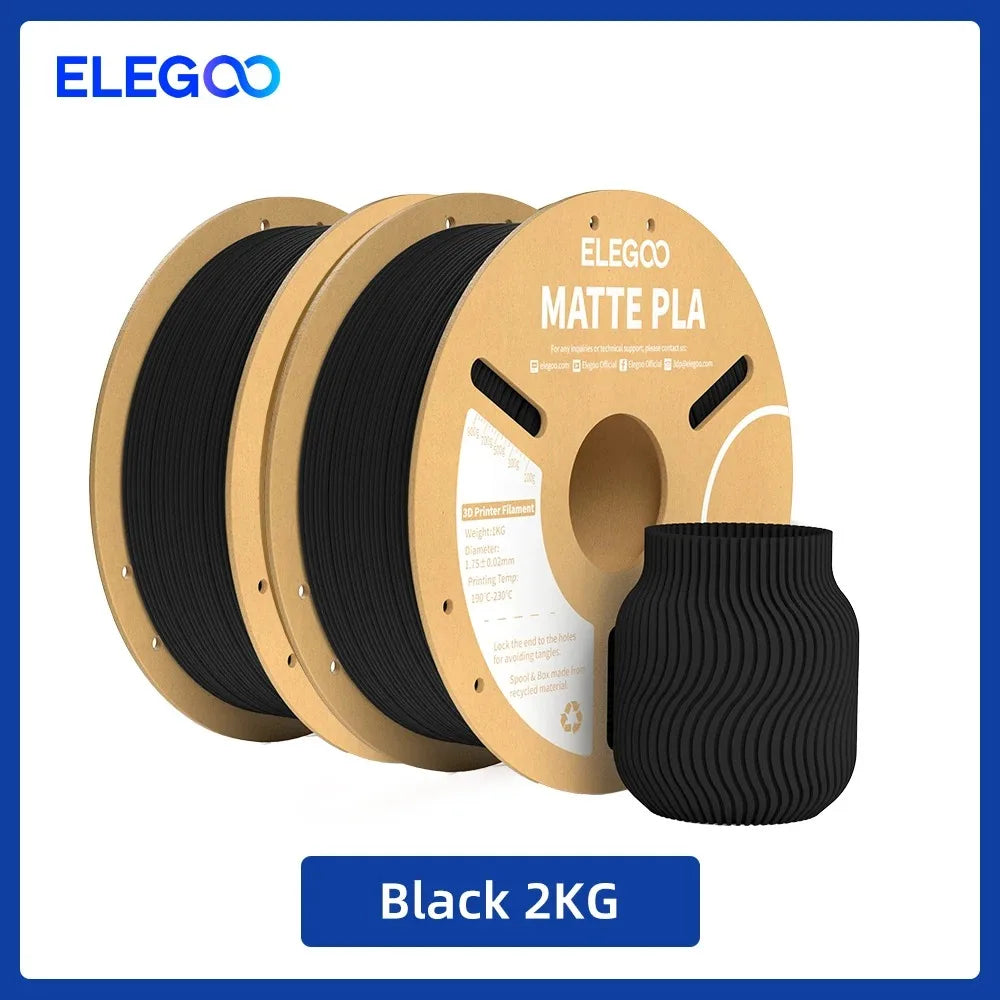 Matte Filament PLA 1KG for FDM 3D Printer PLA ELEGOO Dimensional Accuracy +/- 0.02mm